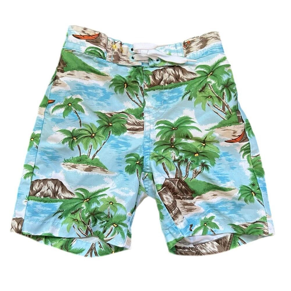 Janie and Jack Island Print Swim Shorts - 3-6m‎